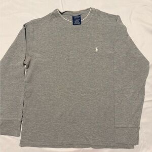 Polo by Ralph Lauren Heather Gray Long Sleeve sleep Shirt